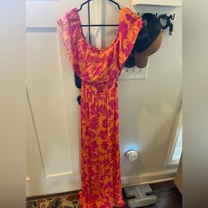 Orange and pink Flying Tomato maxi dress in size medium